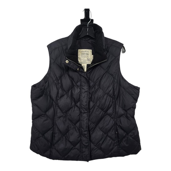 Eddie Bauer Jackets & Blazers - Eddie Bauer EB 700 Full Zip Quilted Down Puffer Vest Women's XXL Black Outdoor